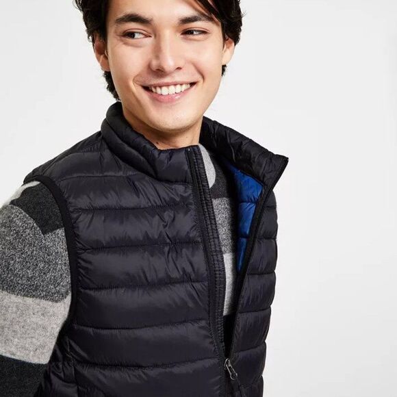Club Room Men's Quilted Packable Puffer Vest